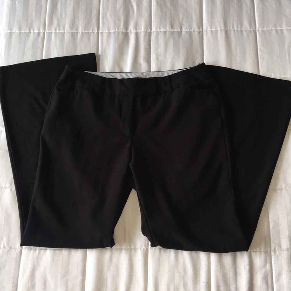 Wide- legged Black Slacks